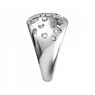 Verona Wide Dome Diamond Band